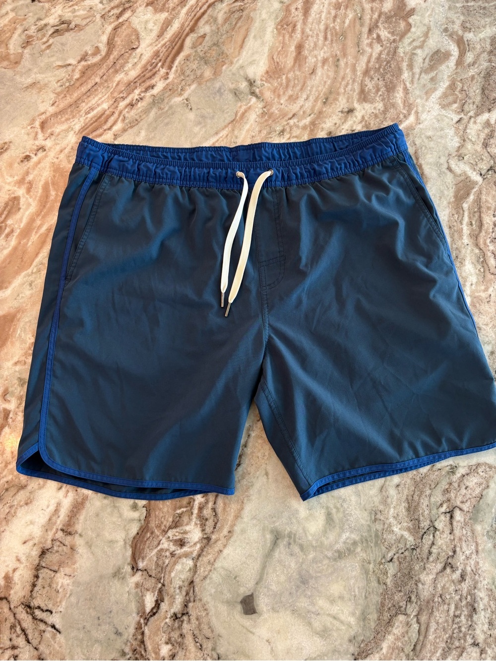 Fair Harbor Mens Lined Board Swim Trunks Shorts Navy XXL Built in Briefs